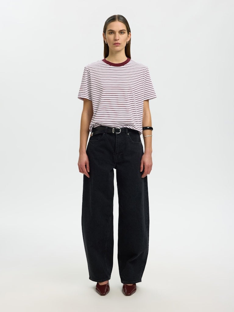 SLWESSENTIAL SS STRIPED BOXY TEE NOOS