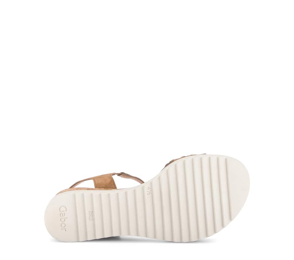 Riemchensandalen Materialmix Leder braun