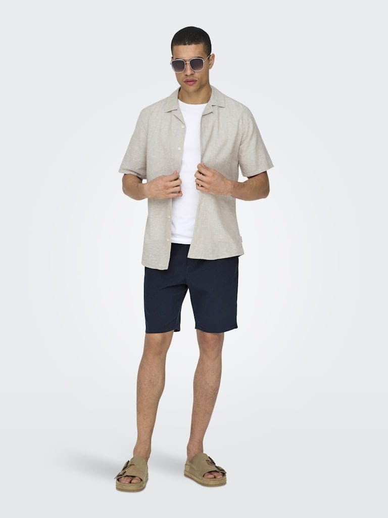 ONSCAIDEN SS SOLID RESORT LINEN NOOS