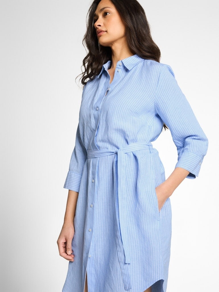 Blusenkleid mit Leinenanteil