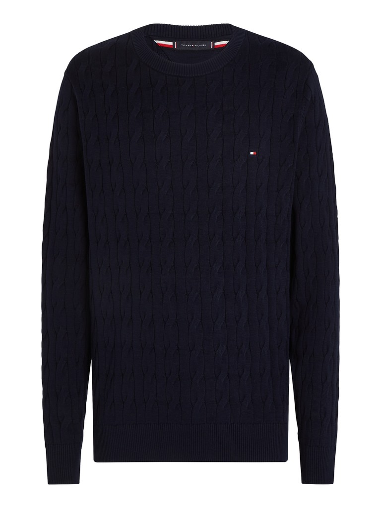 CLASSIC COTTON CABLE CREW NECK