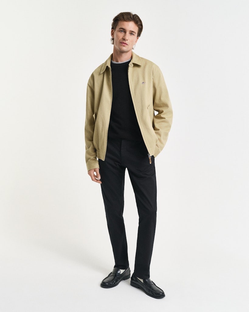 Rundhalspullover aus Baumwoll-Piqué