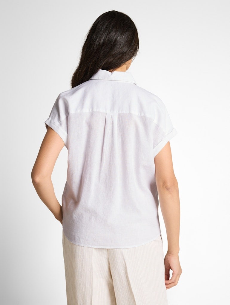 Loose Fit Bluse mit Leinenanteil