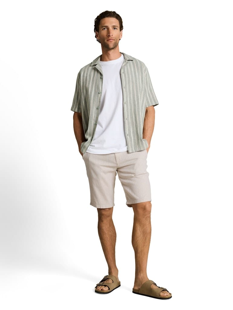 TTREGULAR Chino Shorts mit Leinenanteil