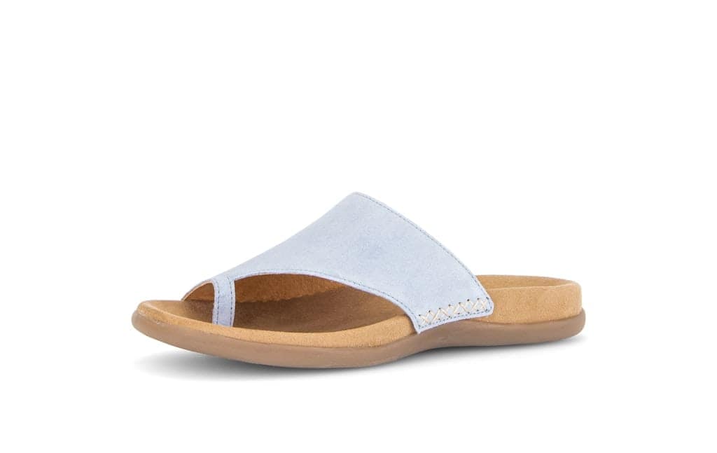 Zehentrenner Rauleder blau