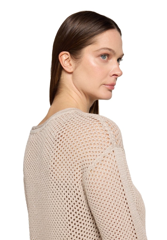 Lochstrick-Pullover