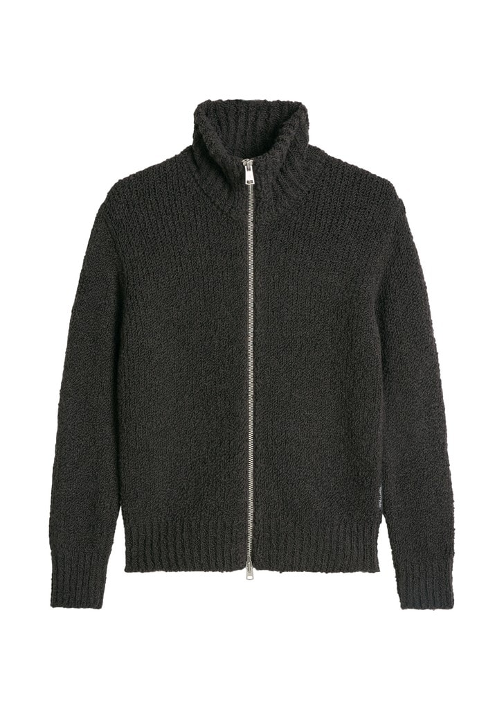 Bouclé-Strickjacke oversize