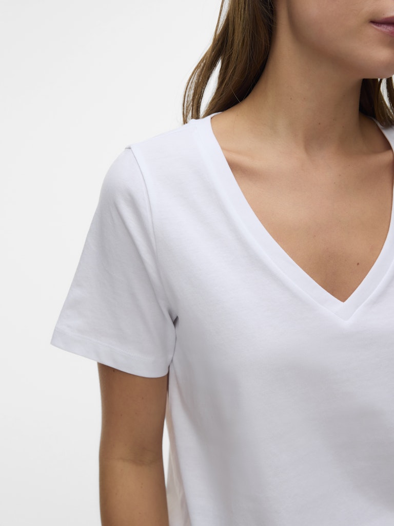 VMPAULINA SS V-NECK T-SHIRT JRS NOOS