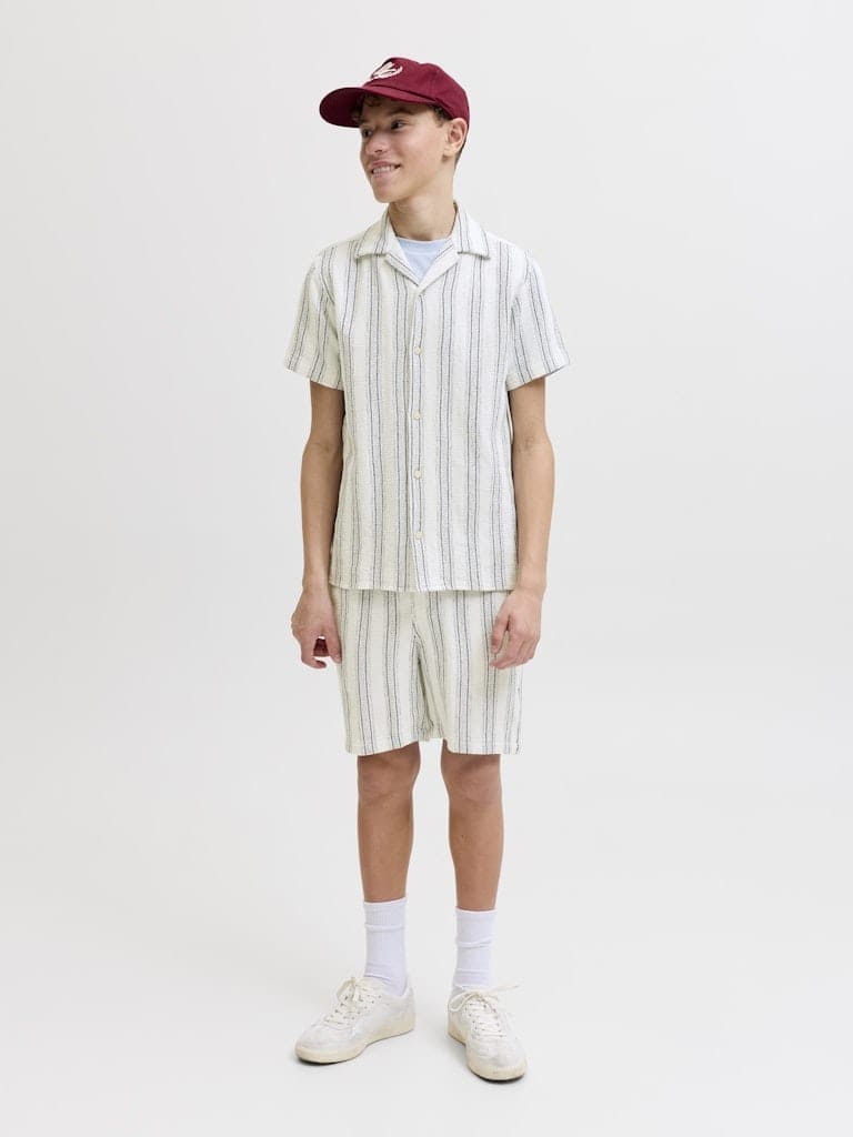 JJECOBA STRIPE RESORT SHIRT SS SN JNR