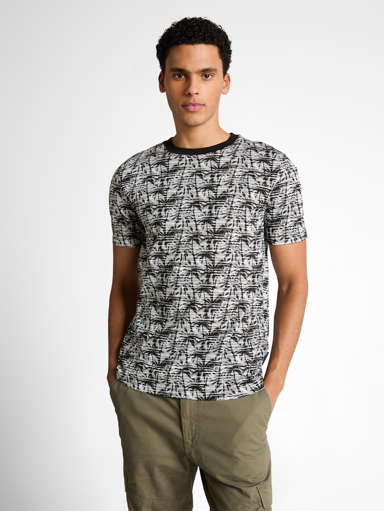 T-Shirt mit Palmenprint
