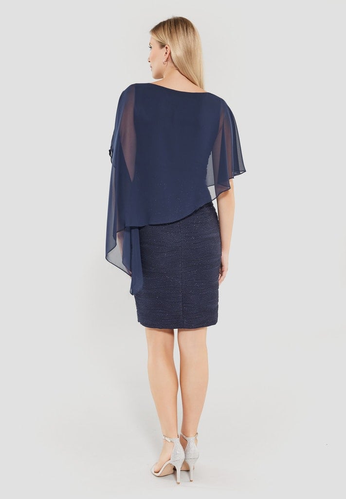 Cocktailkleid mit Überwurf