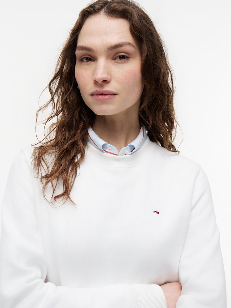 Flag Embroidery Brushed Fleece Sweatshirt