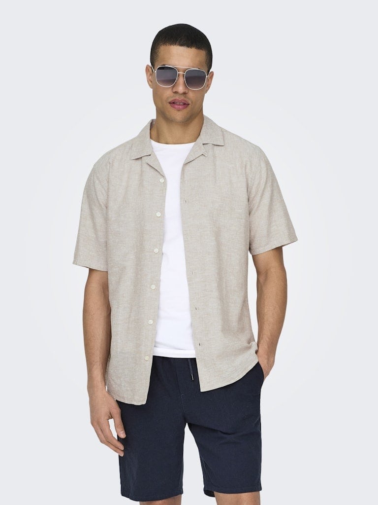 ONSCAIDEN SS SOLID RESORT LINEN NOOS