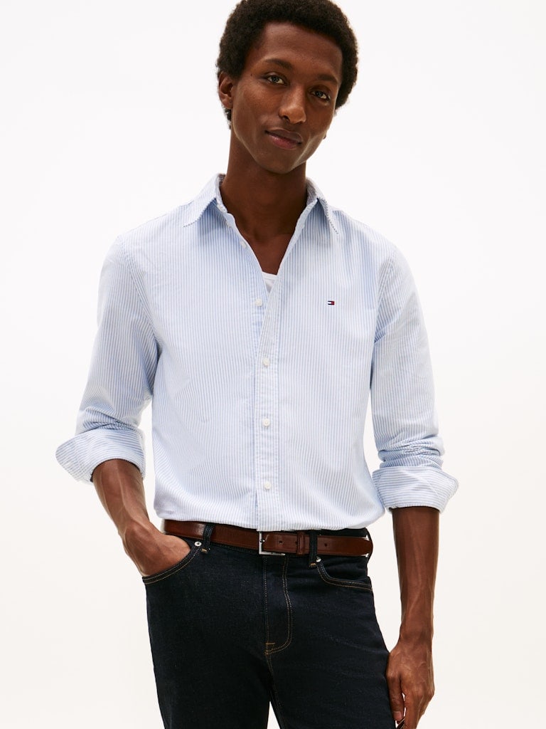 Regular Fit Stripe Button-Down Oxford Shirt
