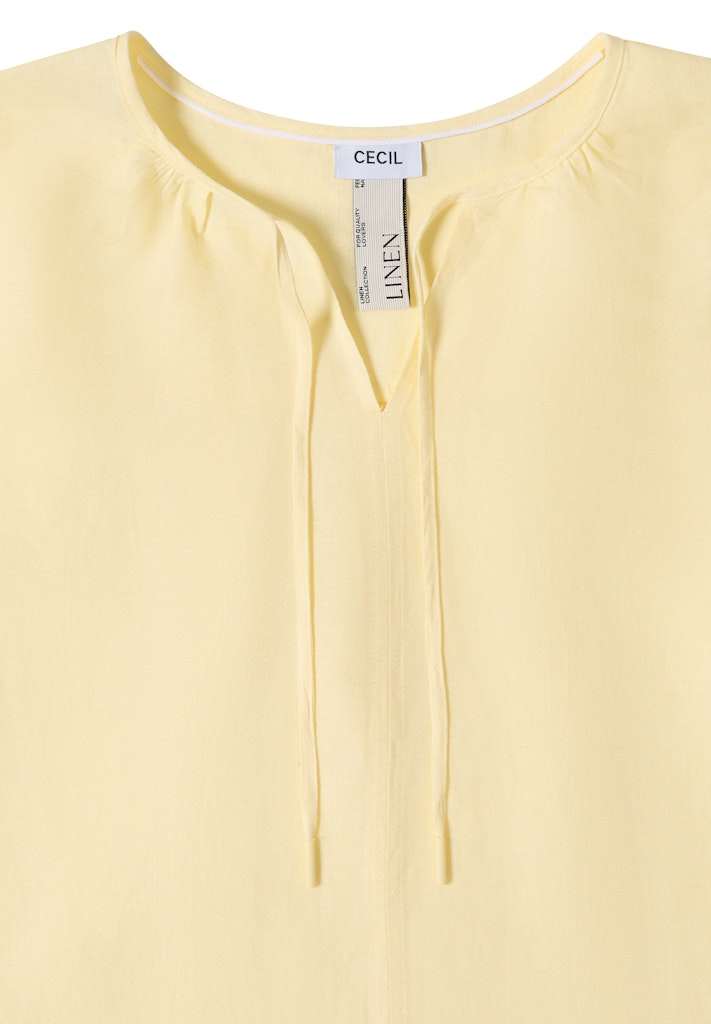 Tunika mit Split Neck aus Leinenmix
