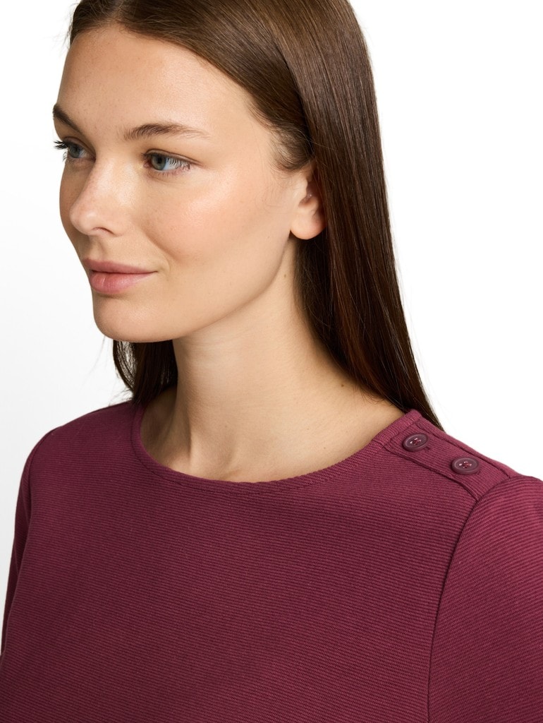 Langarmshirt mit Knopf-Details