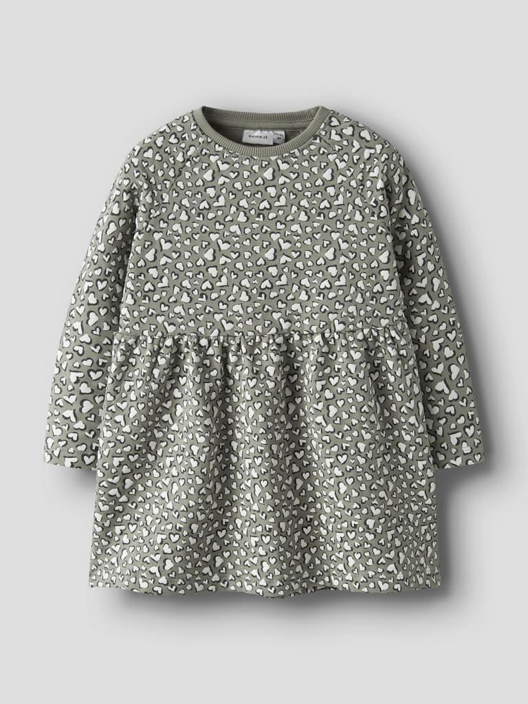 NMFBEARTA LS SWEAT DRESS UNB