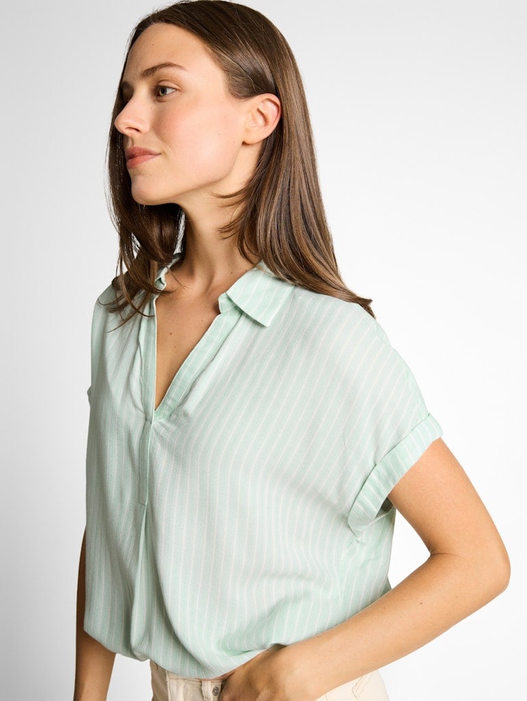 Loose Fit Bluse mit Streifenmuster