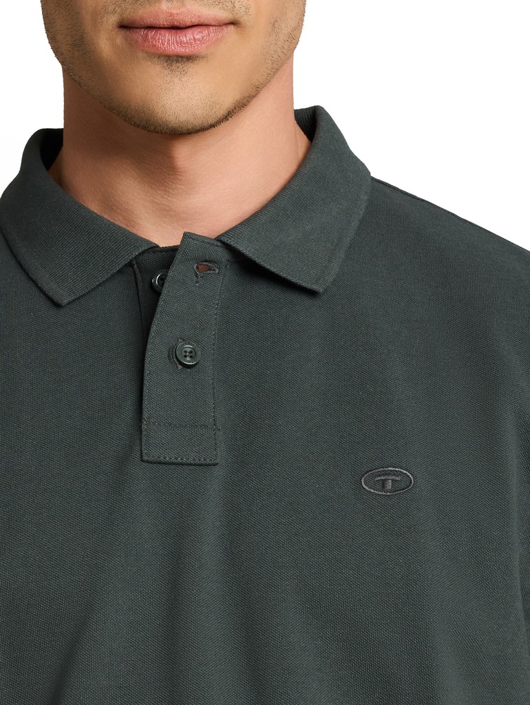 Langarm Piqué Poloshirt