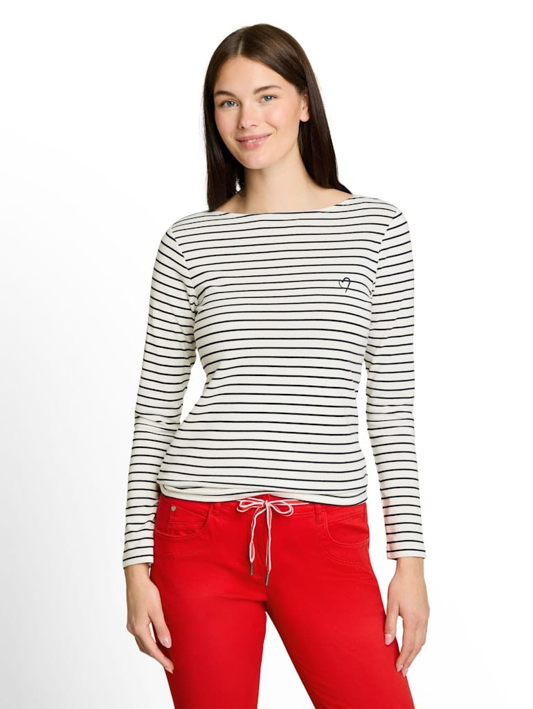 Langarmshirt mit Streifenmuster