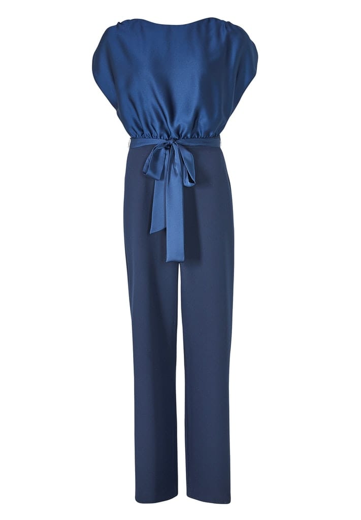 Jumpsuit aus Material-Mix