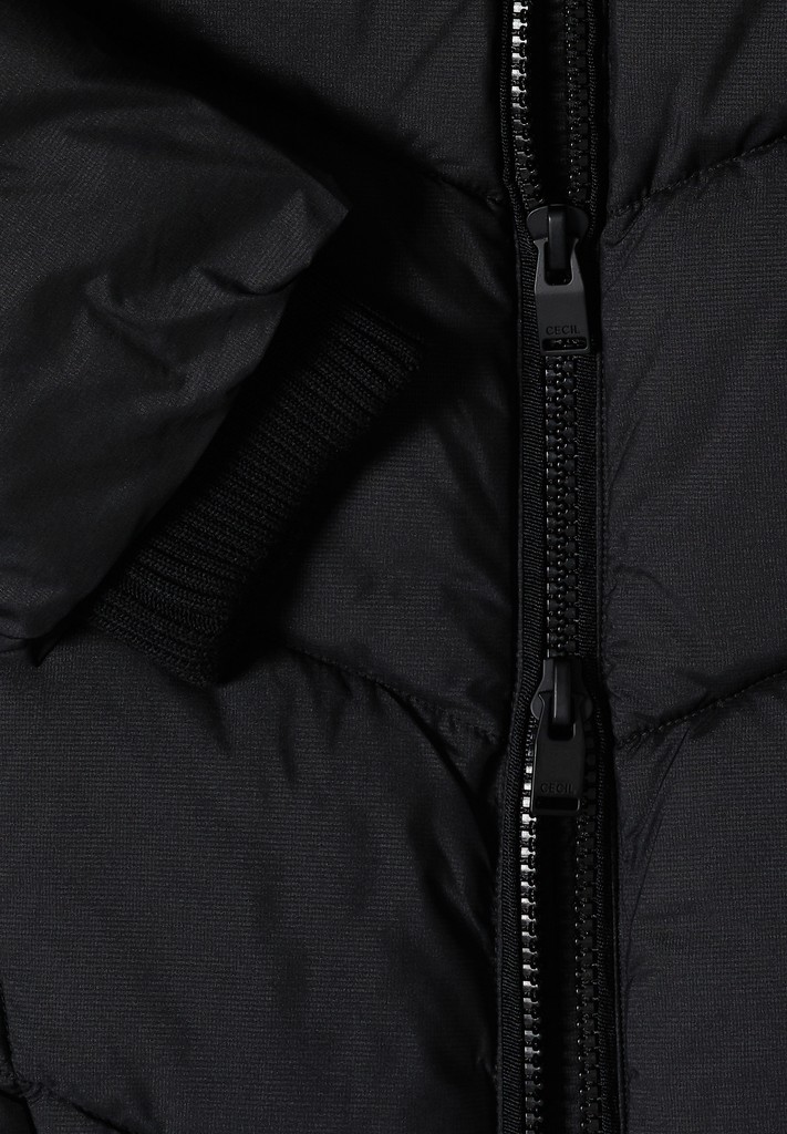 Puffer-Jacke in Midi-Länge mit Kapuze