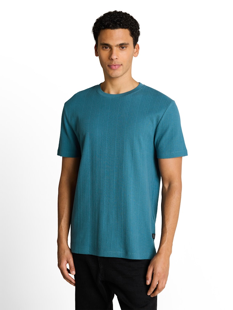T-Shirt mit Waffelstruktur