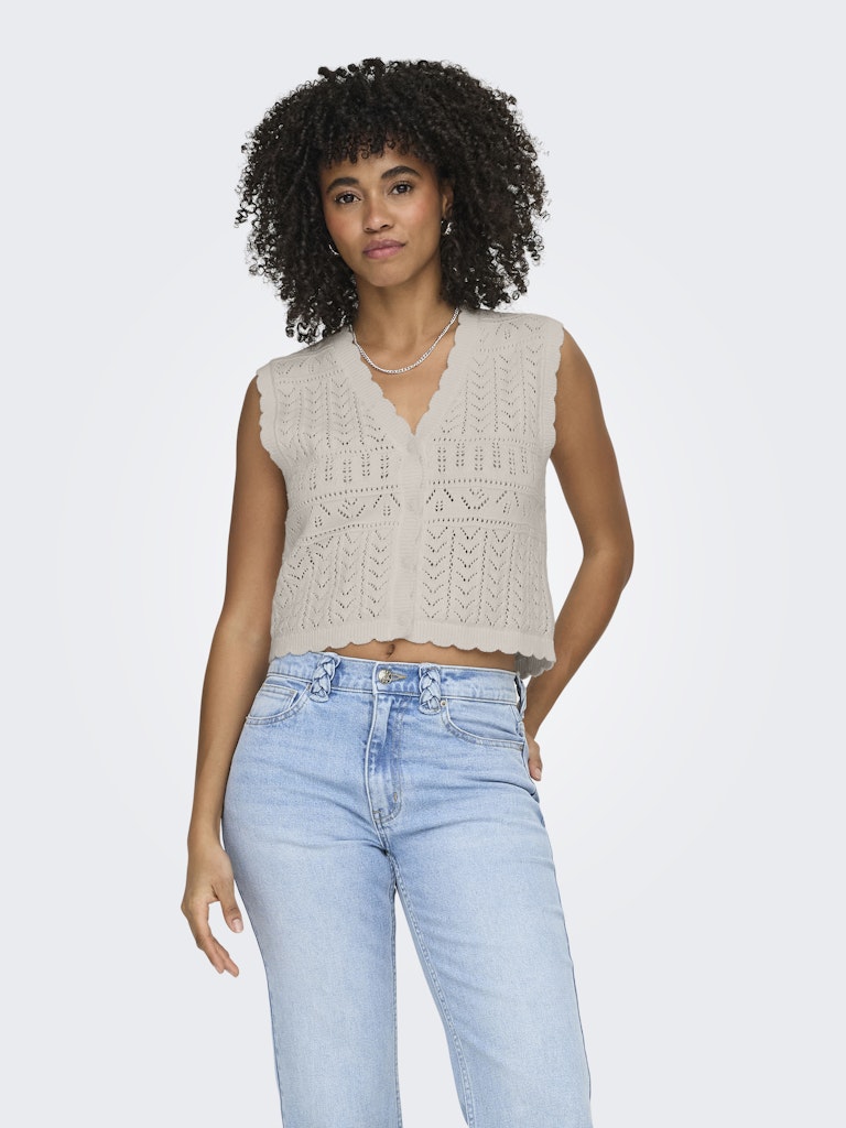ONLIRINA V-NECK BUTTON VEST KNT NOOS