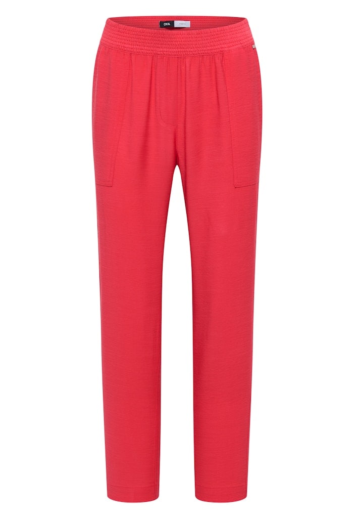Mid Waist Slim Leg Hose im Loose Fit