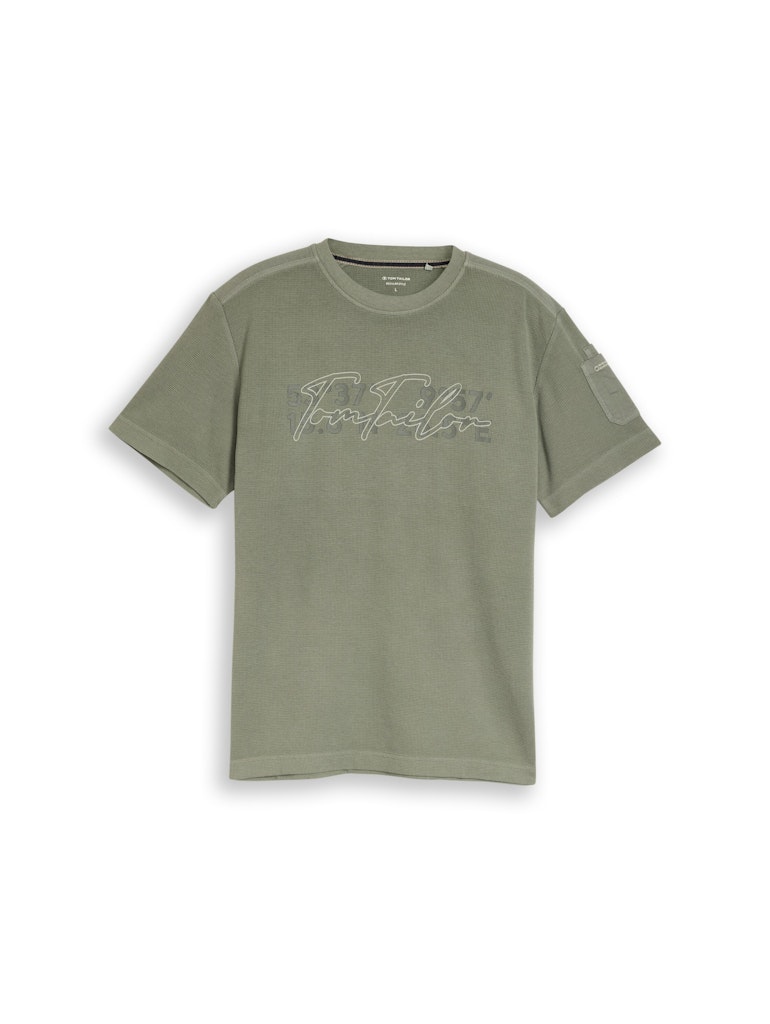 T-Shirt mit Waffelstruktur