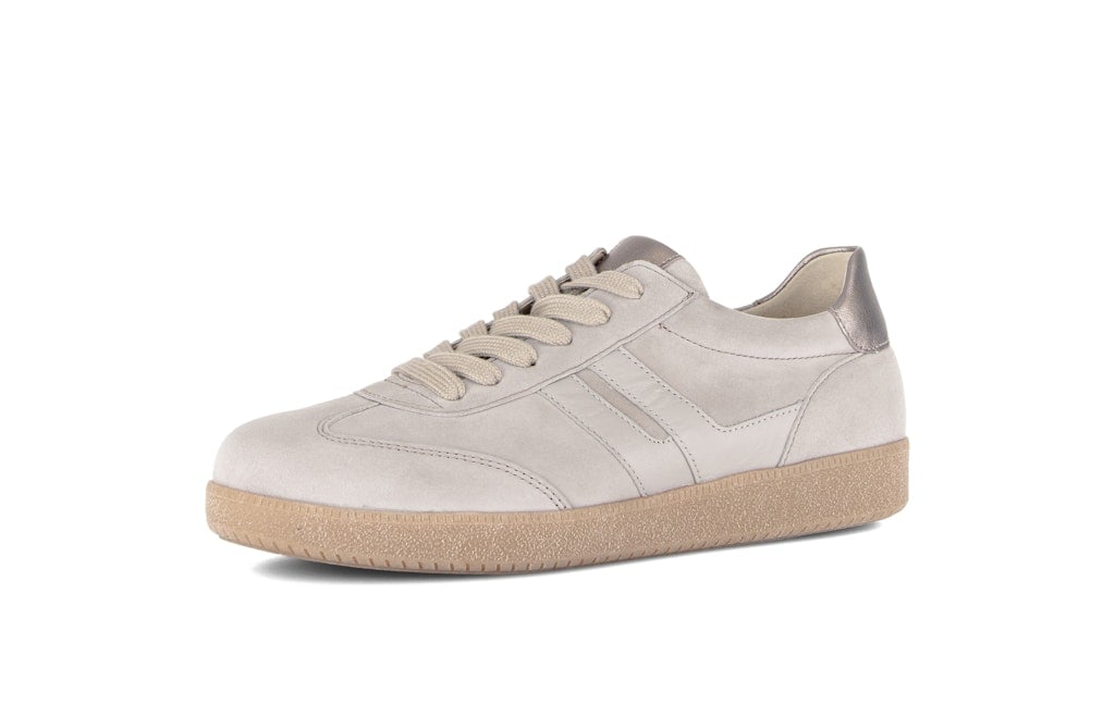 Sneaker low Materialmix Leder beige