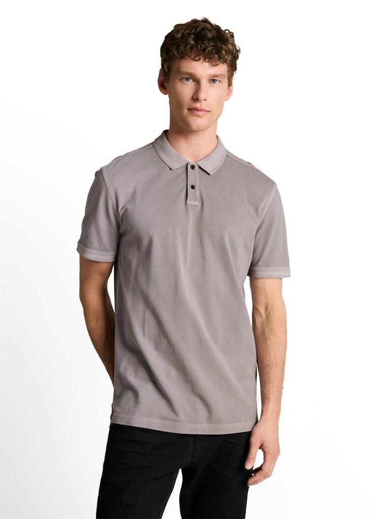 Piqué Poloshirt im Washed Look