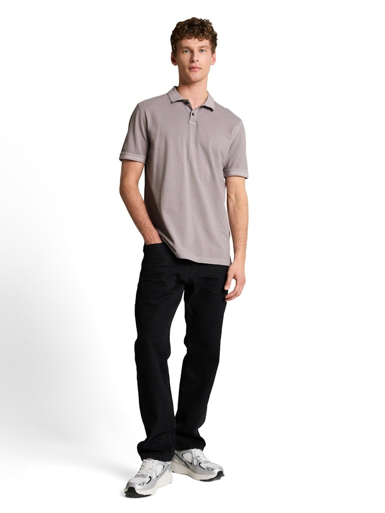 Piqué Poloshirt im Washed Look