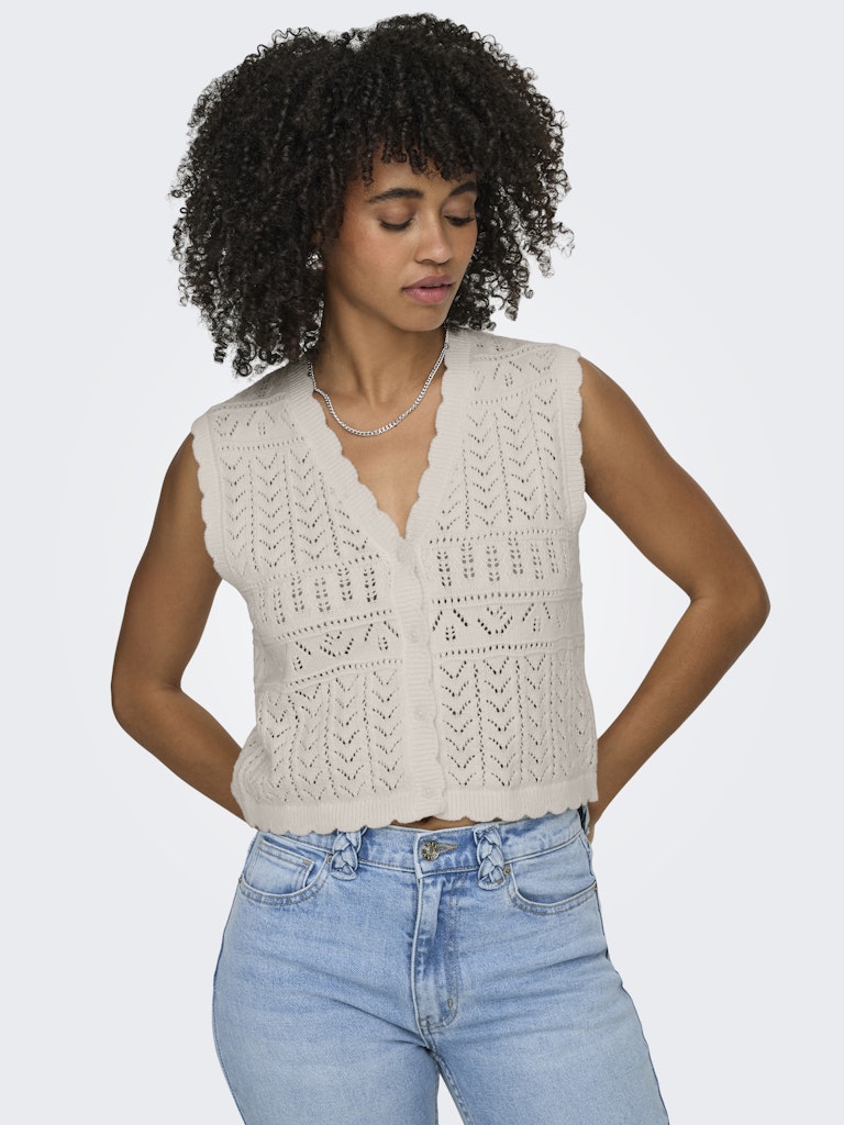 ONLIRINA V-NECK BUTTON VEST KNT NOOS