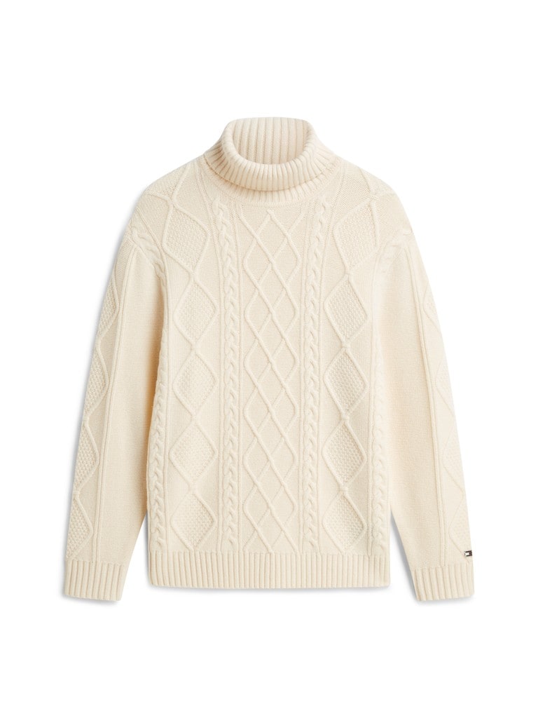 NY WOOL CABLE SWEATER