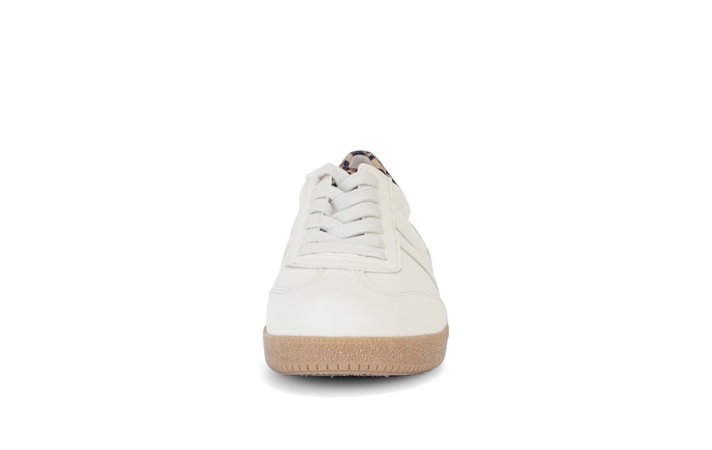 Sneaker low Materialmix Leder creme