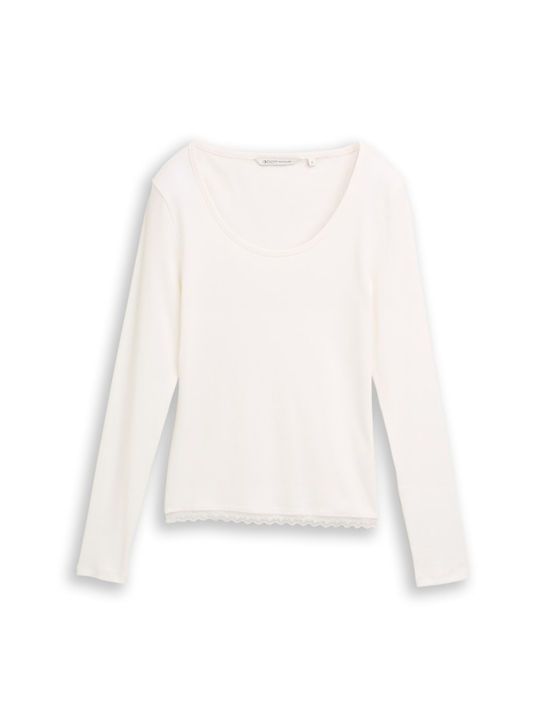 Langarmshirt mit Spitze