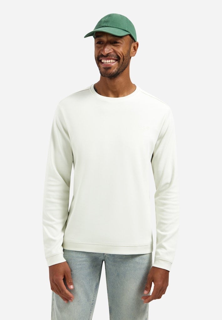 T-Shirt Long Sleeve Crewneck Solid Heavy Interlock