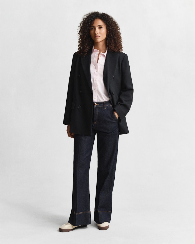 Regular Fit Classic Popeline Hemd mit Streifen