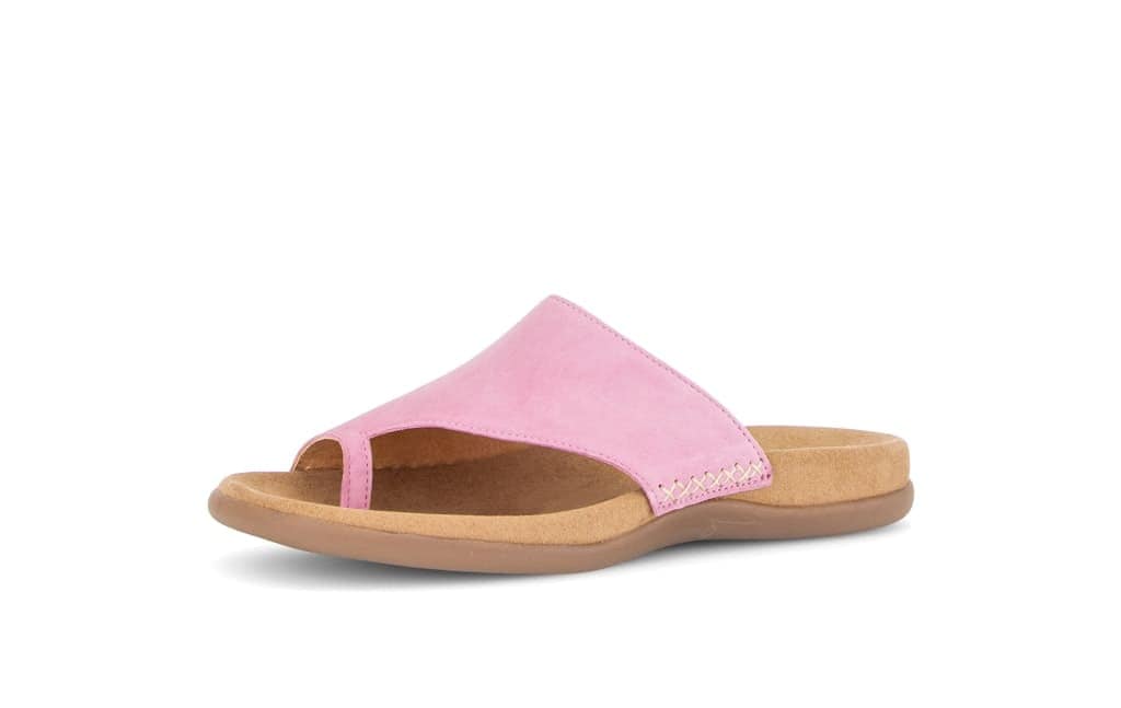 Zehentrenner Rauleder rosa