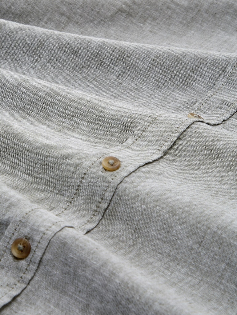 Regular Fit Hemd mit Leinenanteil