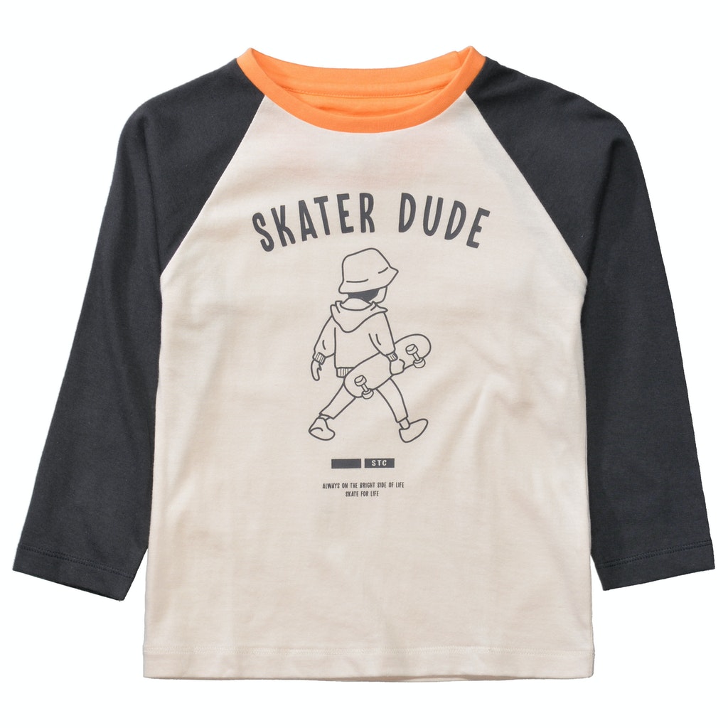 Langarmshirt mit Skater-Print