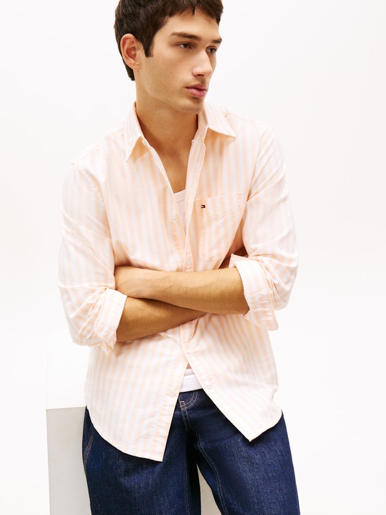 TJM REG STRIPE OXFORD SHIRT EXT