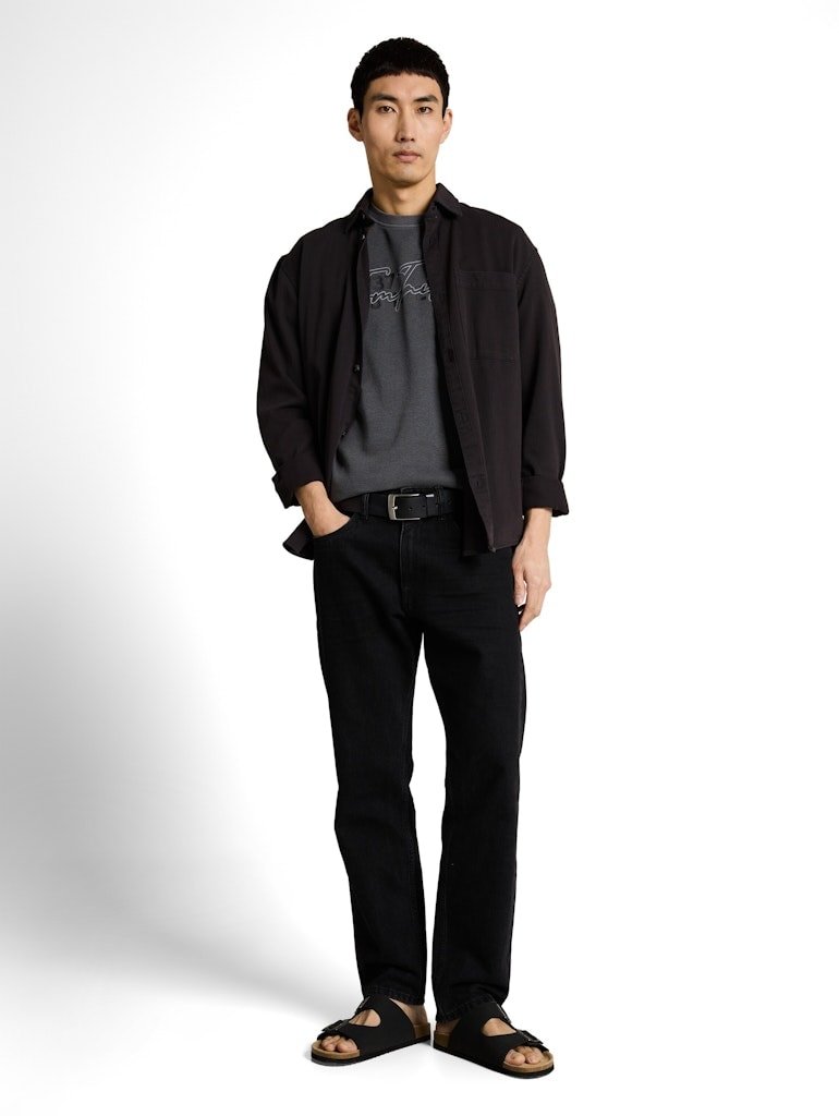 T-Shirt mit Waffelstruktur