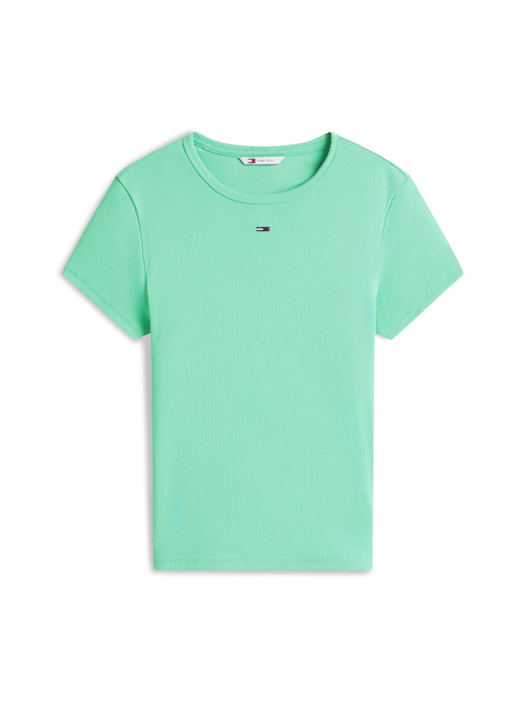 Ribbed Slim Crew Neck T-shirt