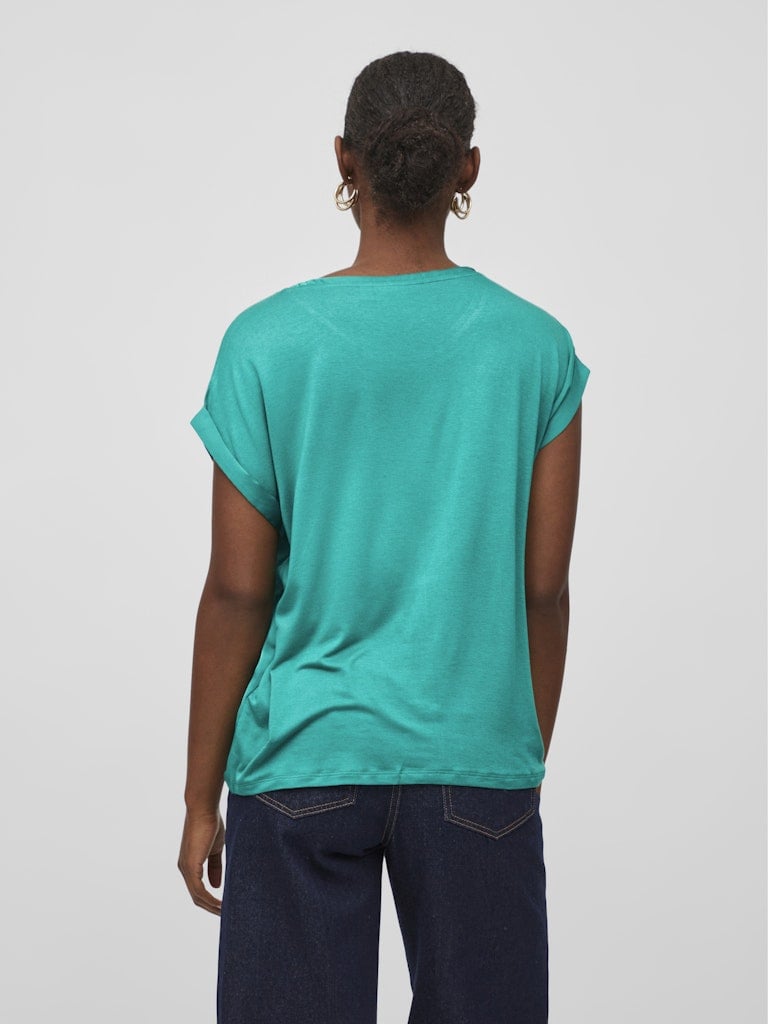 VIELLETTE S/S SATIN TOP - NOOS