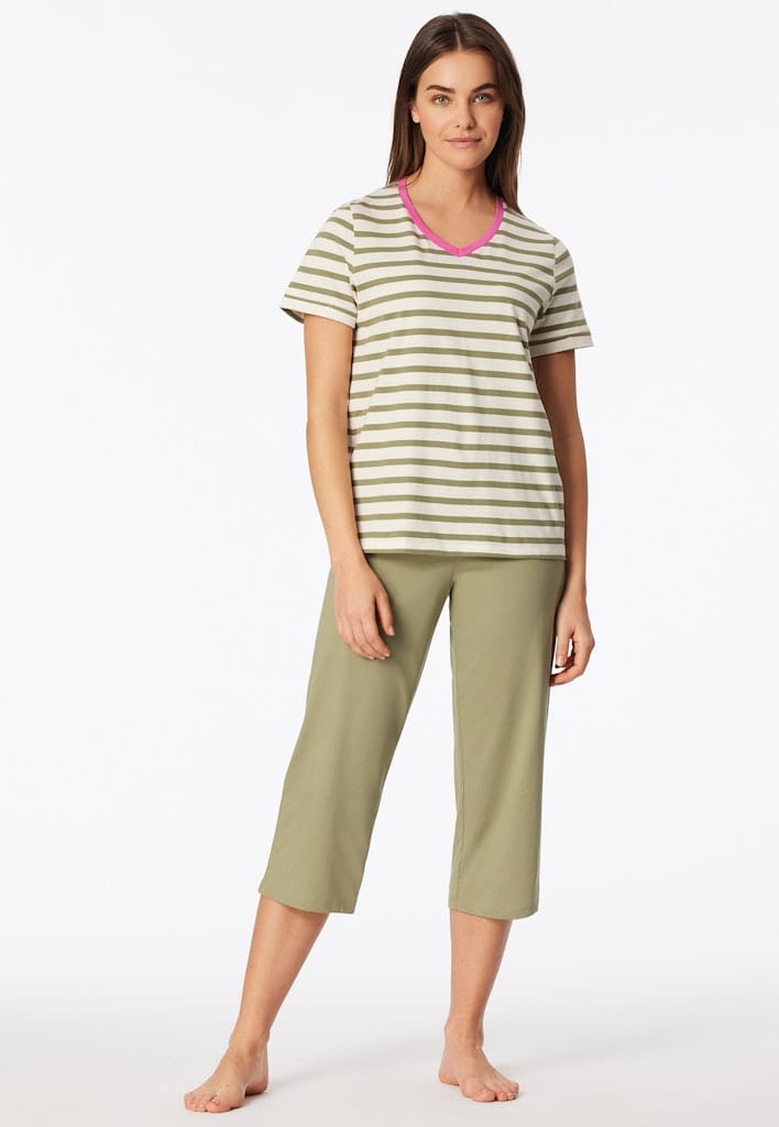 Schlafanzug 3/4, kurzarm