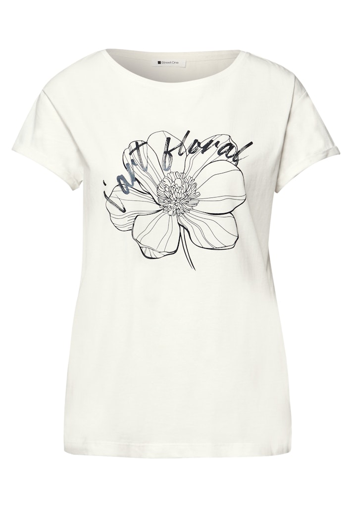 Kurzarm Shirt mit floralem Artwork