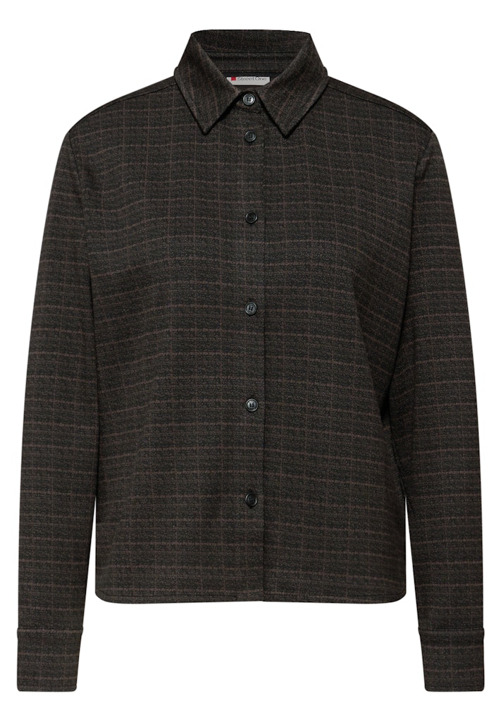 Karierte Jacquard Hemdbluse