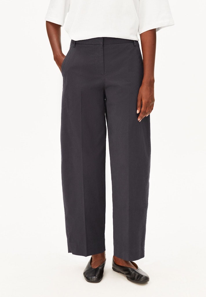 BARREL LEG TWILL PANT